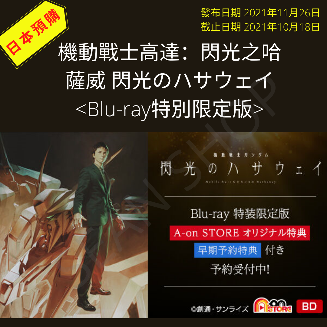 截止日期21年10月18日日本預購直送劇場版機動戰士高達 閃光之哈薩威閃光のハサウェイ Sean 日本代購網